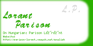 lorant parison business card